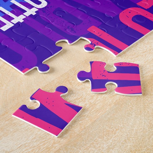 Puzzle Cool VOTRE NOM Motif répétitif (Côté)