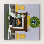 Puzzle Coonhound Fireside (Horizontal)