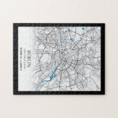 Puzzle Coordonnées de la carte de la ville Berlin Deutsch (Horizontal)