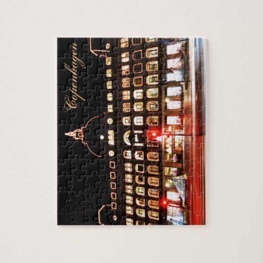 Puzzle Copenhague, Danemark la nuit (Vertical)