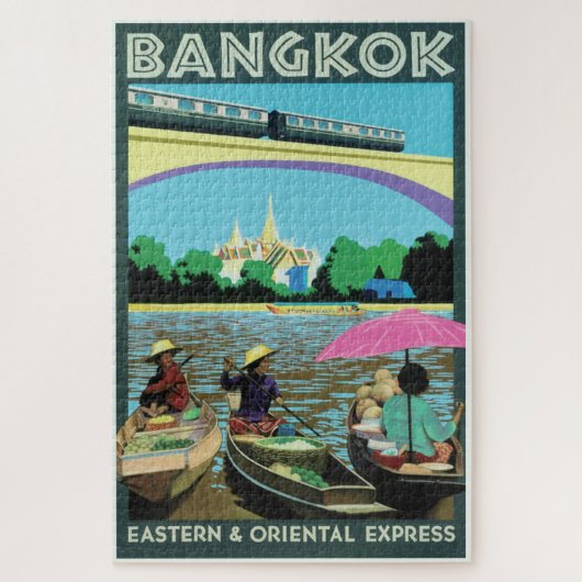 Puzzle Copie de Vintage voyage de Bangkok, Thaïlande (Vertical)