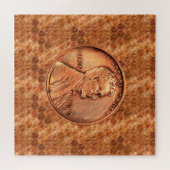 Puzzle Copper Abraham Lincoln penny (Horizontal)