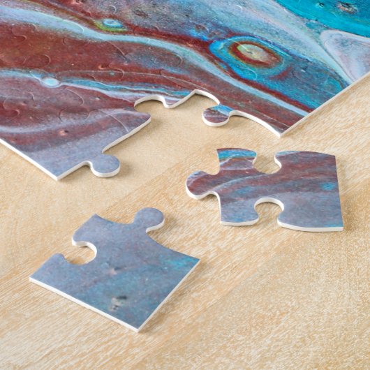 Puzzle Copper and Teal Acrylic Flow (Côté)