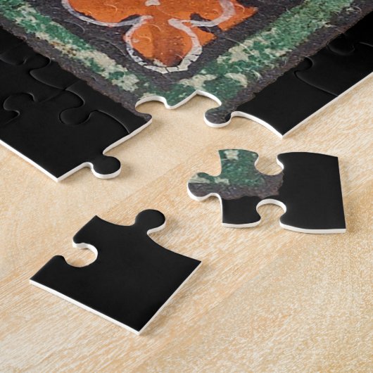 Puzzle Coq de bestiaire médiéval c. 1270 (Côté)