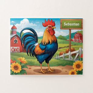 Puzzle Coq de ferme Enfants personnalisés