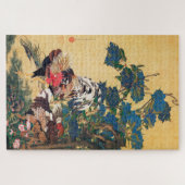 Puzzle Coq et Hen avec Hydrangeas par Ito Jakuchu (Horizontal)