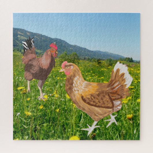 Puzzle Coq et poulet 1 (Vertical)