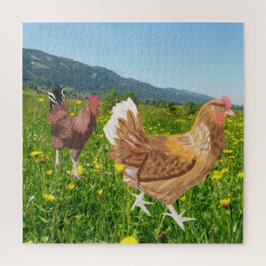 Puzzle Coq et poulet 2 (Vertical)
