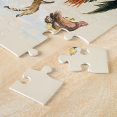 Puzzle Coq fier avec la poule et les poulets (Côté)