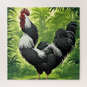 Puzzle Coq majestueux au paradis tropical
