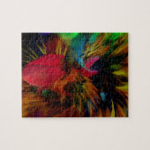 Puzzle Coq polonais et Heart Bokeh (Horizontal)