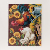 Puzzle Coq Tournesol Fantaisiste (Vertical)
