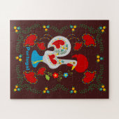 Puzzle Coq traditionnel de Barcelos en blanc (Horizontal)