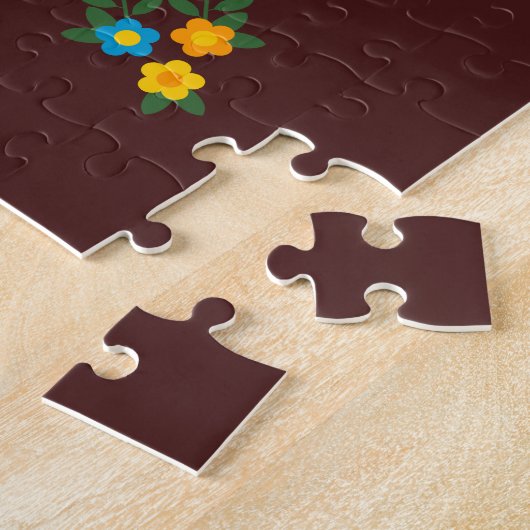 Puzzle Coq traditionnel de Barcelos en blanc (Côté)