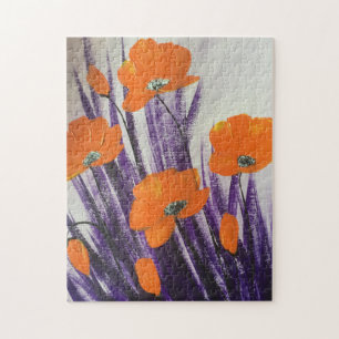 Puzzle Coquelicot orange sauvage