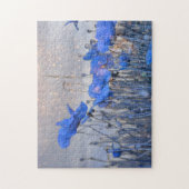 Puzzle Coquelicots en bleu (Vertical)