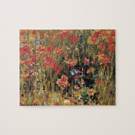 Puzzle Coquelicots par Robert Vonnoh, Impressionnisme Vin (Horizontal)