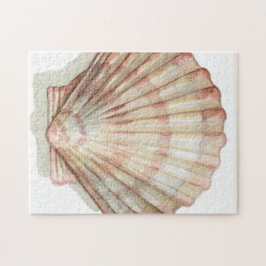 Puzzle Coquillage rose et crème (Horizontal)