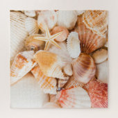 Puzzle Coquillages arrière - plan : thème marin. (Horizontal)