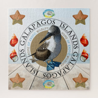 Puzzle Coquillages Bleus Galapagos Et Poissons D'Étoile