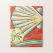 Puzzle Coquillages Rustiques Orange (Vertical)