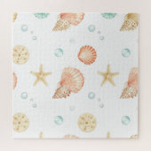 Puzzle Coquilles d'aquarelle Perles Motif côtier (Horizontal)