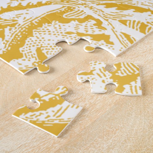 Puzzle Corail jaune et blanc (Côté)