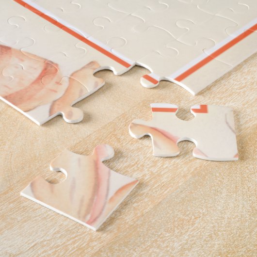 Puzzle Corail rouge avec bordure conique (Côté)