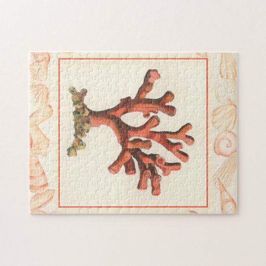 Puzzle Corail rouge avec bordure conique (Horizontal)