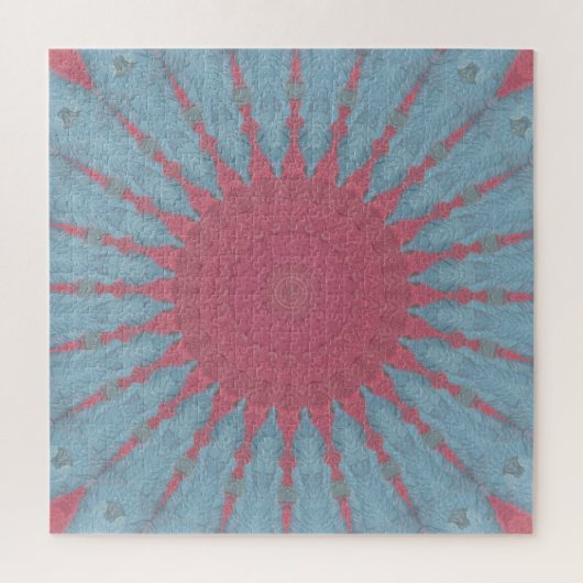 Puzzle Coral Rose Starburst (Vertical)