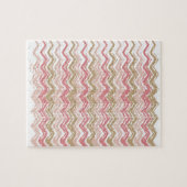 Puzzle Coral Spice Scribble ZigZag Chevron Motif (Horizontal)