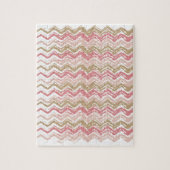 Puzzle Coral Spice Scribble ZigZag Chevron Motif (Vertical)