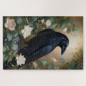 Puzzle Corbeau et fleur mystique - Art Imaginaire enchant (Horizontal)