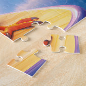 Puzzle Corbeau faisant du surf sur une plage tropicale av (Côté)