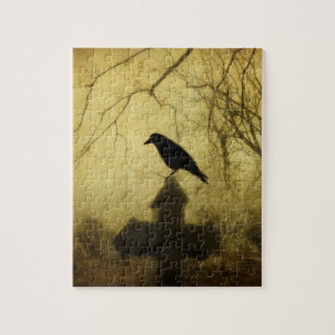 Puzzle Corbeau gothique sur croix