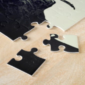 Puzzle Corbeau perché sur des branches nues d'hiver (Côté)