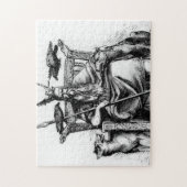Puzzle Corbeaux d'Odin sur Trône de Pierre Mythologie Vik (Vertical)