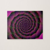 Puzzle Corde Spirale en rouge violet et vert (Horizontal)