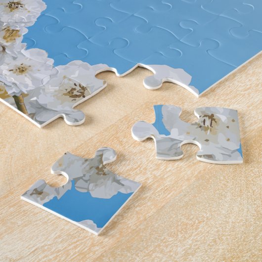 Puzzle Corée Cerisiers en fleurs blanches (Côté)