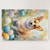 Puzzle Corgi avec œufs de Pâques vacances (Horizontal)
