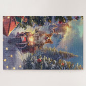 Puzzle Corgi Chien à Moto Noël (Horizontal)