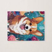 Puzzle Corgi Chien d'Anniversaire (Horizontal)