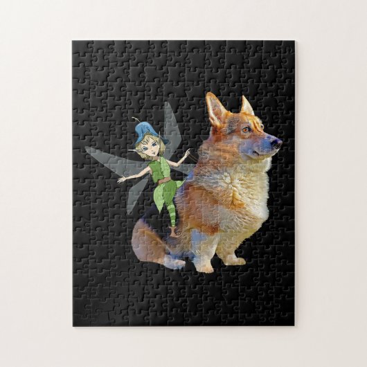 Puzzle Corgi & Fairy - Funny Pembroke Welsh Corgi (Vertical)