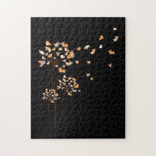 Puzzle Corgi Flower Fly Dandelion mignon Amoureux des chi