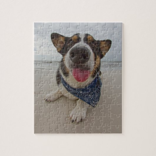 Puzzle Corgi mignon avec la langue (Vertical)