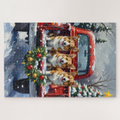 Puzzle Corgi Noël Camion Rouge Fêtes (Horizontal)