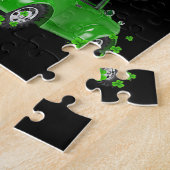 Puzzle Corgi St Patrick Day Green Truck Under (Côté)