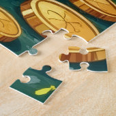 Puzzle Corgi St Patrick’s Day Chien Chanceux Mignon (Côté)