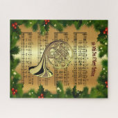 Puzzle Corne Française ~ "Nous Vous Souhaitons Un Joyeux  (Horizontal)