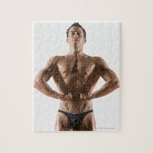 Puzzle Corps de constructeur masculin flexion et pose (Vertical)